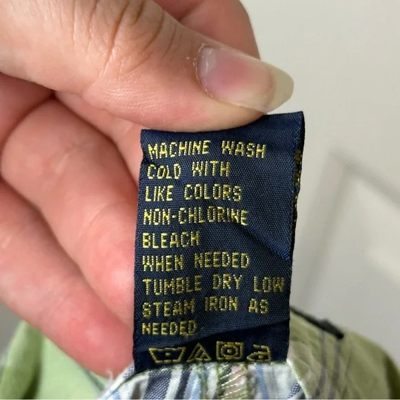 Y2K OTB Green Blue White Plaid Mini Short Sz 6 Scene Mcbling Indie Skater 2000s - Picture 8 of 8